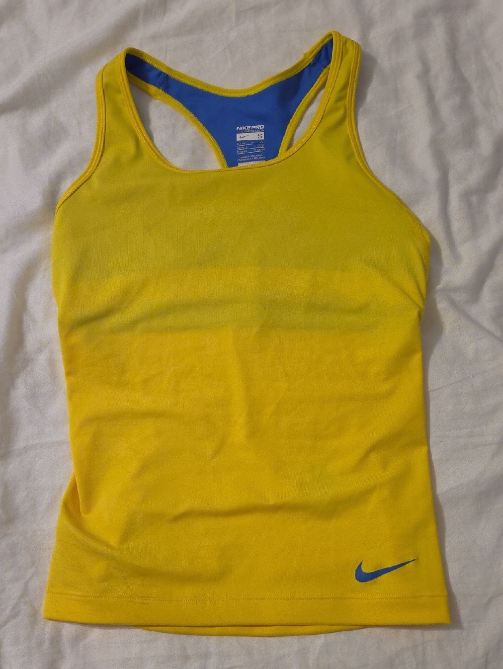 Nike Women's Yellow Dri-FIT Racerback Tank